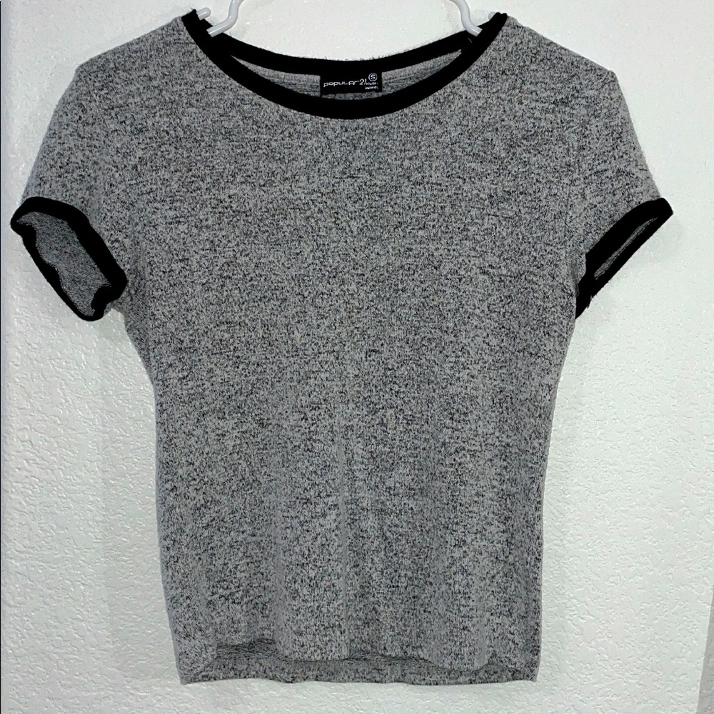 Black & Gray Fitted Tee